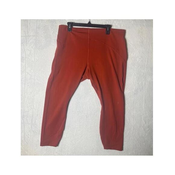 Lululemon High Waisted Ankle Leggings Size‎ 18 Burnt Orange/Rust - Picture 1 of 6